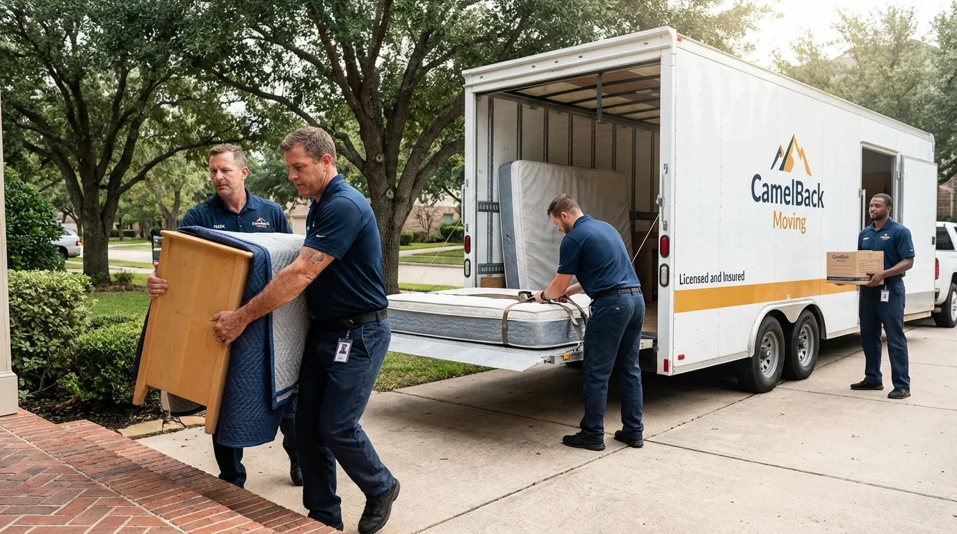 Crew loading residential truck for cross-state move from Nutley, NJ